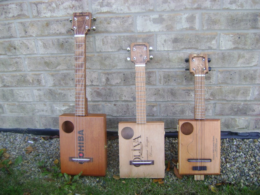 Cigar Box Ukuleles built by Jonathan Spencer