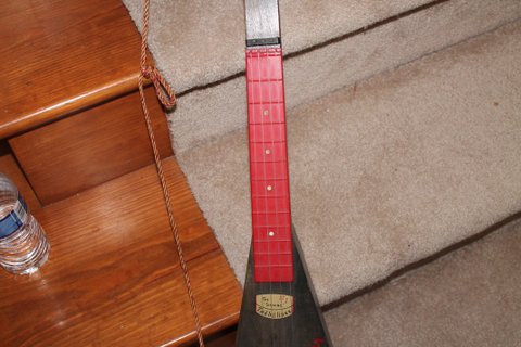 Red and Black Treholipee - Another Fretboard Shot
